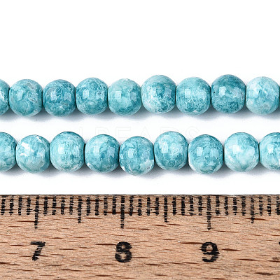 Baking Paint Glass Beads Strands X-DGLA-N016-4mm-08-1