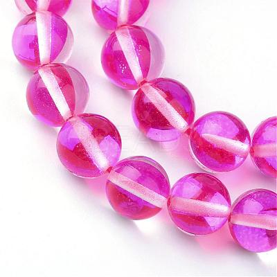 Synthetic Moonstone Beads Strands G-R375-8mm-B01-1