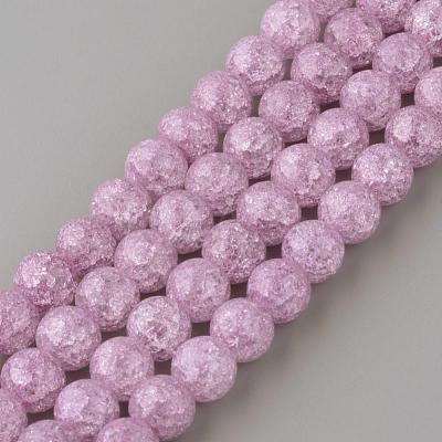 Synthetic Crackle Quartz Beads Strands GLAA-S134-10mm-14-1