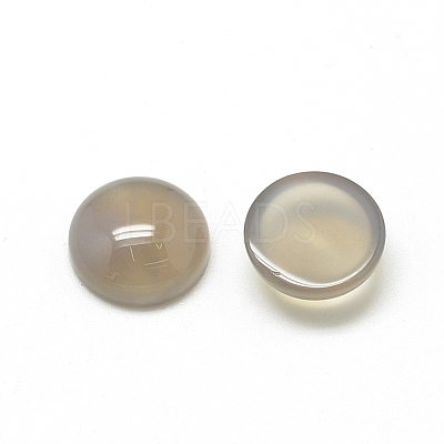 Natural Gray Agate Cabochons X-G-R416-6mm-15-1