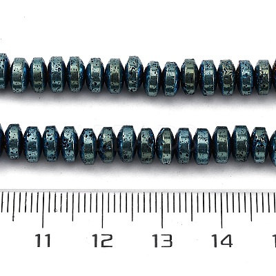 Electroplated Natural Lava Rock Beads Strands G-A256-E01-01C-1