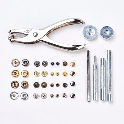 Metal Jewelry Buttons Fastener Install Tool Sets BUTT-L021-01-1