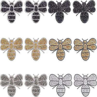 Rhinestones Sew on/Iron on Patches DIY-FG0001-38-1