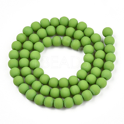 Opaque Glass Beads Strands GLAA-T032-P6mm-MD06-1