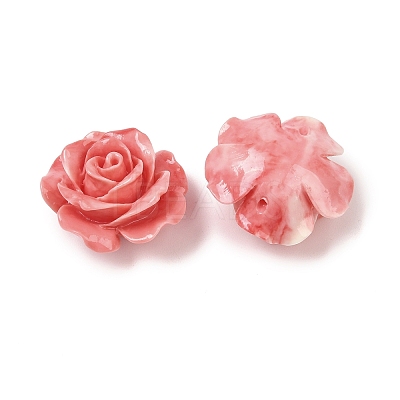 Synthetic Coral Dyed Carved Beads SHEL-Z003-03B-1