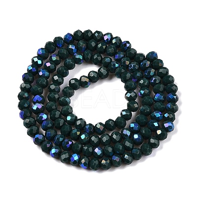 Electroplate Opaque Solid Color Glass Beads Strands EGLA-A044-P3mm-L12-1