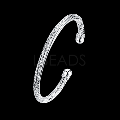 Trendy Brass Cuff Bangles BJEW-BB31070-1