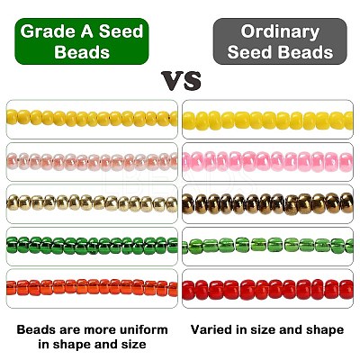 FGB 8/0 Grade A Round Glass Seed Beads X-SEED-N002-A-743-1
