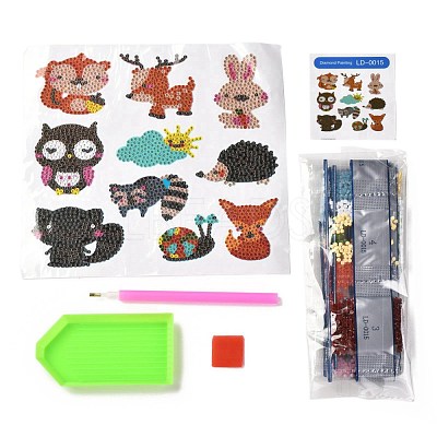 DIY Owl Diamond Painting Stickers Kits For Kids DIY-O016-19-1