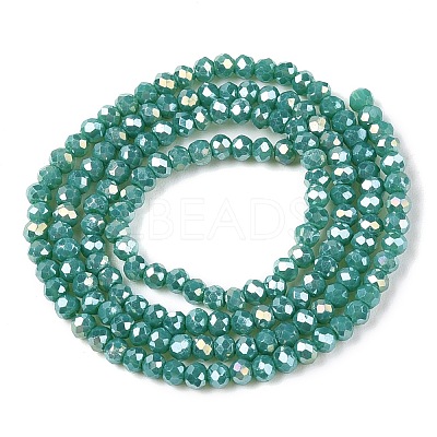 Electroplate Glass Beads Strands EGLA-A044-P1mm-B31-1