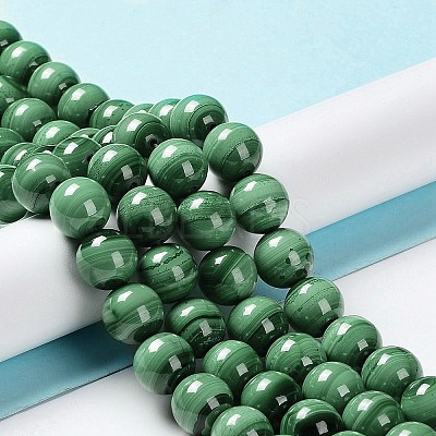 Natural Malachite Beads Strands G-F571-27AB1-5mm-1