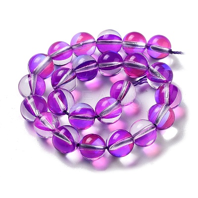 Synthetic Moonstone Beads Strands G-P528-J02-24-1