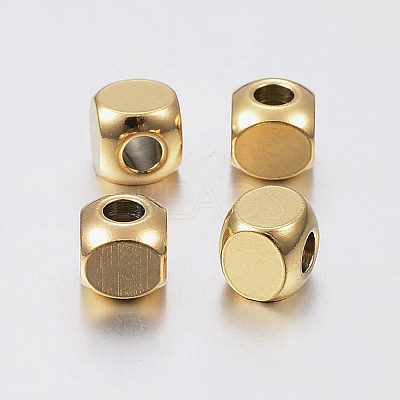 Ion Plating(IP) 304 Stainless Steel Beads STAS-F135-07G-6x6mm-1