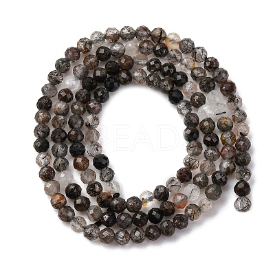 Natural Black Rutilated Quartz Beads Strands LS-G-RM250104-C3-1