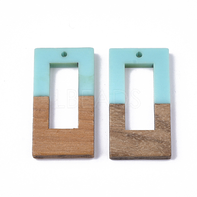 Resin & Walnut Wood Pendants RESI-S358-26B-1