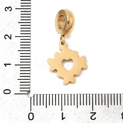304 Stainless Steel Colorful Enamel European Dangle Charms STAS-D153-01A-G-1