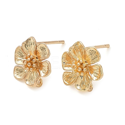 Brass Stud Earring Findings X-KK-C031-28G-1