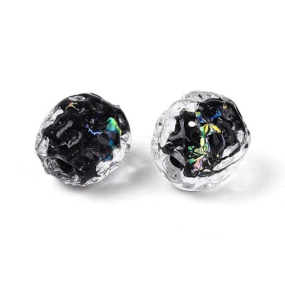 Handmade Foil Glass Beads FOIL-N029-10A-1