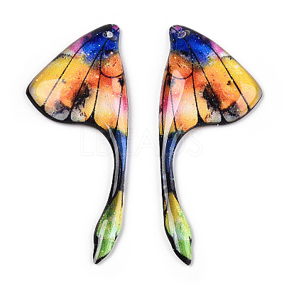 Epoxy Resin Wing Pendants RESI-TAC0021-96I-1