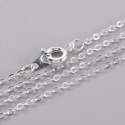 Brass Cable Chain Necklaces X-SW028-01S-NF-1