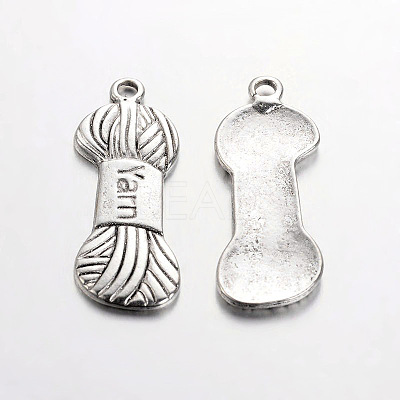 Tibetan Style Alloy Pendants TIBEP-3229-AS-RS-1