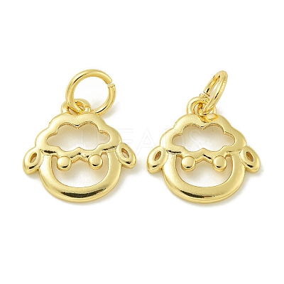 Rack Plating Brass Pendants KK-K386-01A-G-1