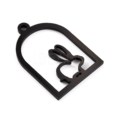 Acrylic Open Back Bezel Pendants MACR-WH0007-25-1