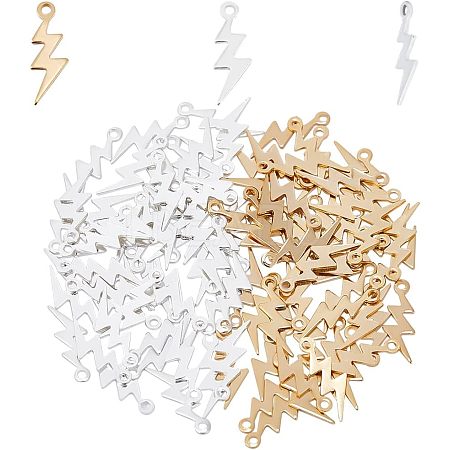 HOBBIESAY 100Pcs 2 Colors Brass Charms KK-HY0001-27-1