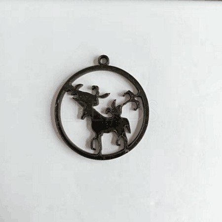 Acrylic Open Back Bezel Pendants KY-WH0019-10-1
