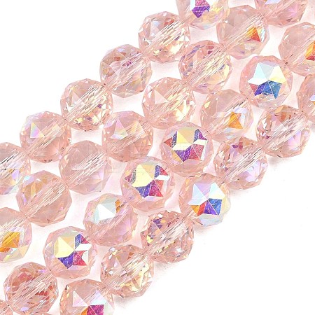 Transparent Electroplate Glass Beads Strands EGLA-N002-34C-B07-1