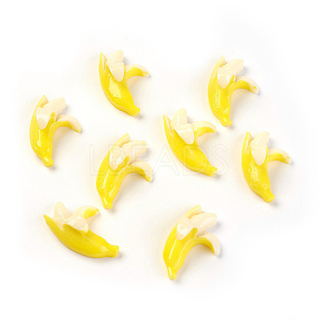 Banana Resin Decoden Cabochons CRES-CJ0001-13-1