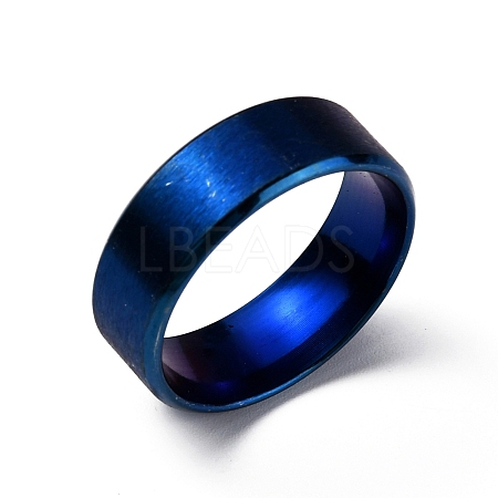 201 Stainless Steel Wide Band Finger Rings for Women Men RJEW-WH0009-13F-BU-1