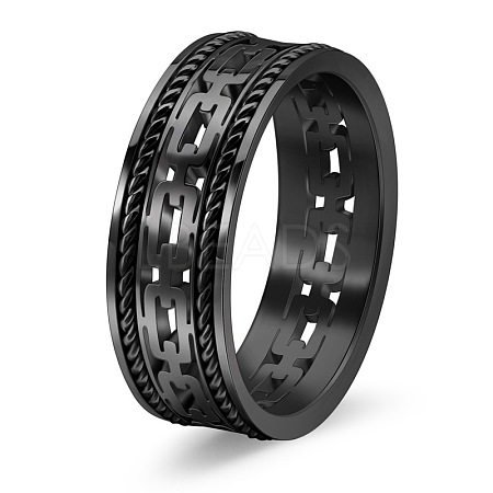 Titanium Steel Chunky Rings PW-WGE8F7A-05-1