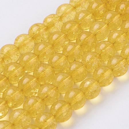 Synthetic Citrine Beads Strands G-C076-10mm-6A-1