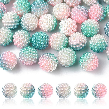 Imitation Pearl Acrylic Beads OACR-FS0001-32B-1