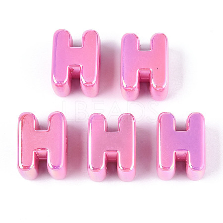 UV Plating Opaque Acrylic Beads PACR-ZX018-04H-1