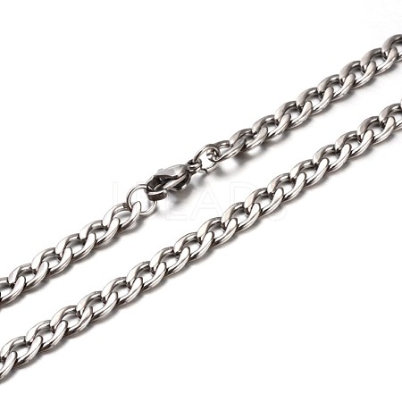 Tarnish Resistant New Nice 304 Stainless Steel Curb Chain Necklaces NJEW-P047-24-1