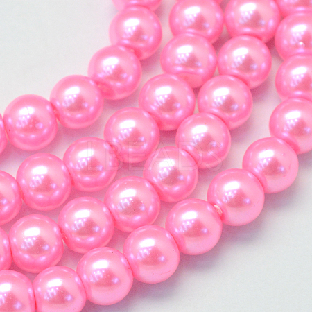 Baking Paint Glass Pearl Bead Strands HY-Q003-3mm-68-1