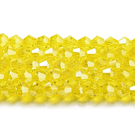 Transparent Electroplate Glass Beads Strands EGLA-A039-T4mm-A21-1