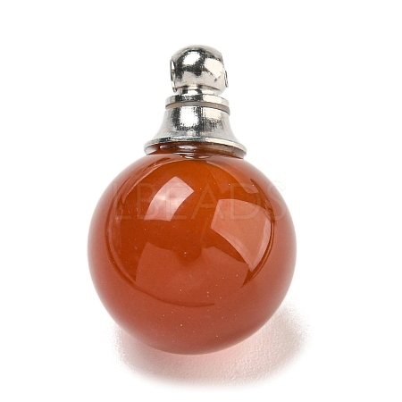 Natural Dyed & Heated Carnelian Perfume Bottle Pendants G-K338-22P-13-1