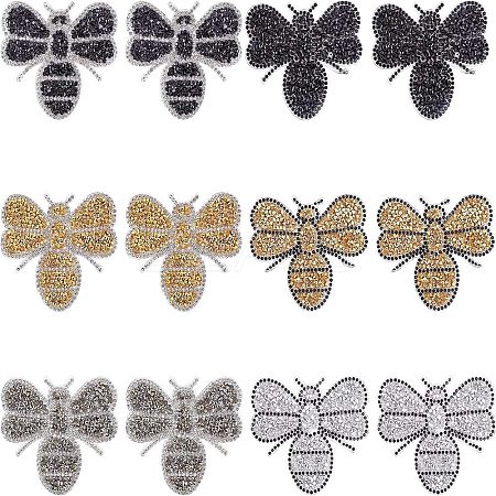 Rhinestones Sew on/Iron on Patches DIY-FG0001-38-1