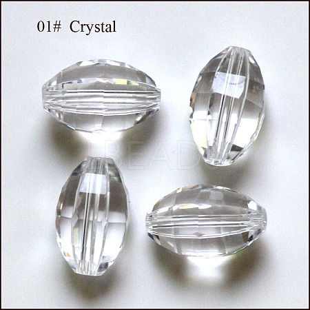 Imitation Austrian Crystal Beads SWAR-F056-13x10mm-01-1