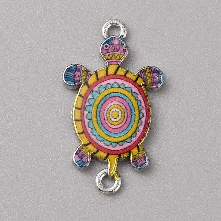 Alloy Enamel Connector Charms ENAM-WH0061-47H-1