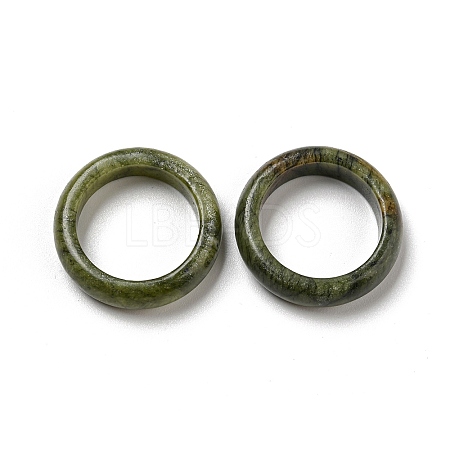 Natural Jade Plain Band Ring RJEW-P044-01C-05-1