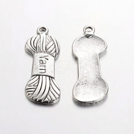 Tibetan Style Alloy Pendants TIBEP-3229-AS-RS-1
