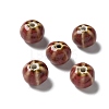 Vintage Porcelain Pumpkin Beads PORC-L080-H15-1