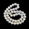 AB Color Plated Electroplate Glass Transparent Beads Strands EGLA-G037-10A-AB02-3