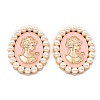 Zinc Alloy Enamel Cabochons ENAM-Q501-01LG-02-2