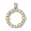 Brass Micro Pave Clear Cubic Zirconia Pendants CU-OY001-47P-02-1