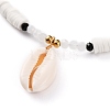 Natural Cowrie Shell Pendant Necklaces NJEW-JN03242-2